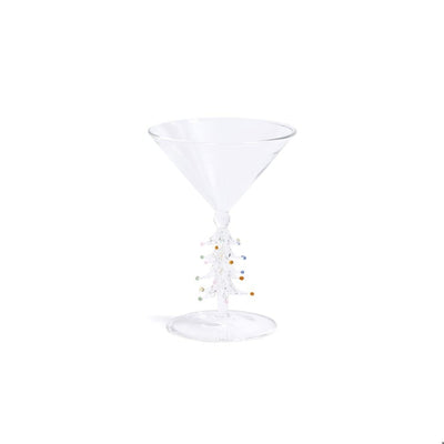Treetop Cheers Martini Glass | Clear Drinkware Zodax Paper Skyscraper Gift Shop Charlotte
