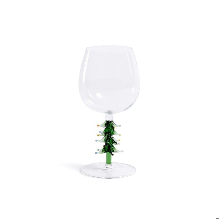 Treetop Cheers Wine Glass | Green Drinkware Zodax Paper Skyscraper Gift Shop Charlotte