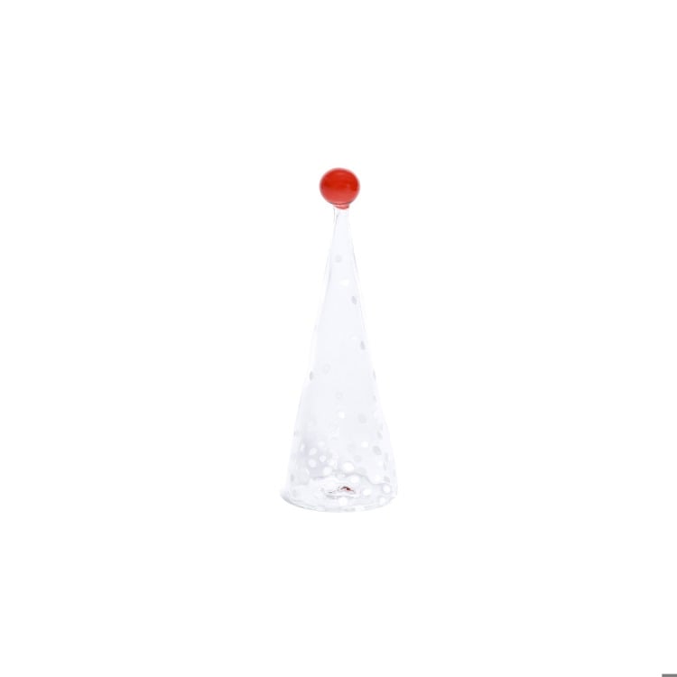 Glass Tree with White Dot Design | 6" Home & Garden Zodax Paper Skyscraper Gift Shop Charlotte