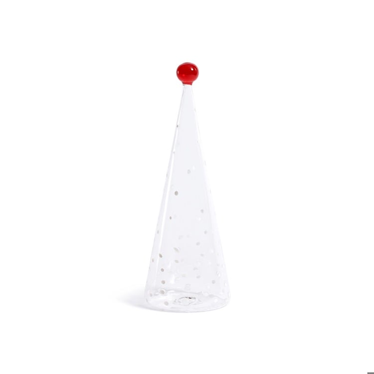 Glass Tree with White Dot Design | 11" Home & Garden Zodax Paper Skyscraper Gift Shop Charlotte
