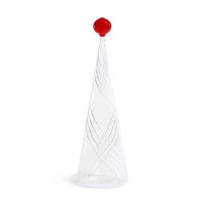Glass Tree with White Swirl Design | 14" Home & Garden Zodax Paper Skyscraper Gift Shop Charlotte