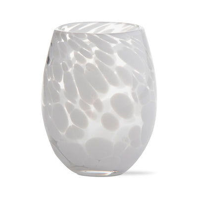 Confetti Stemless Wine Glass | White Glassware Trade Associates Group  Paper Skyscraper Gift Shop Charlotte