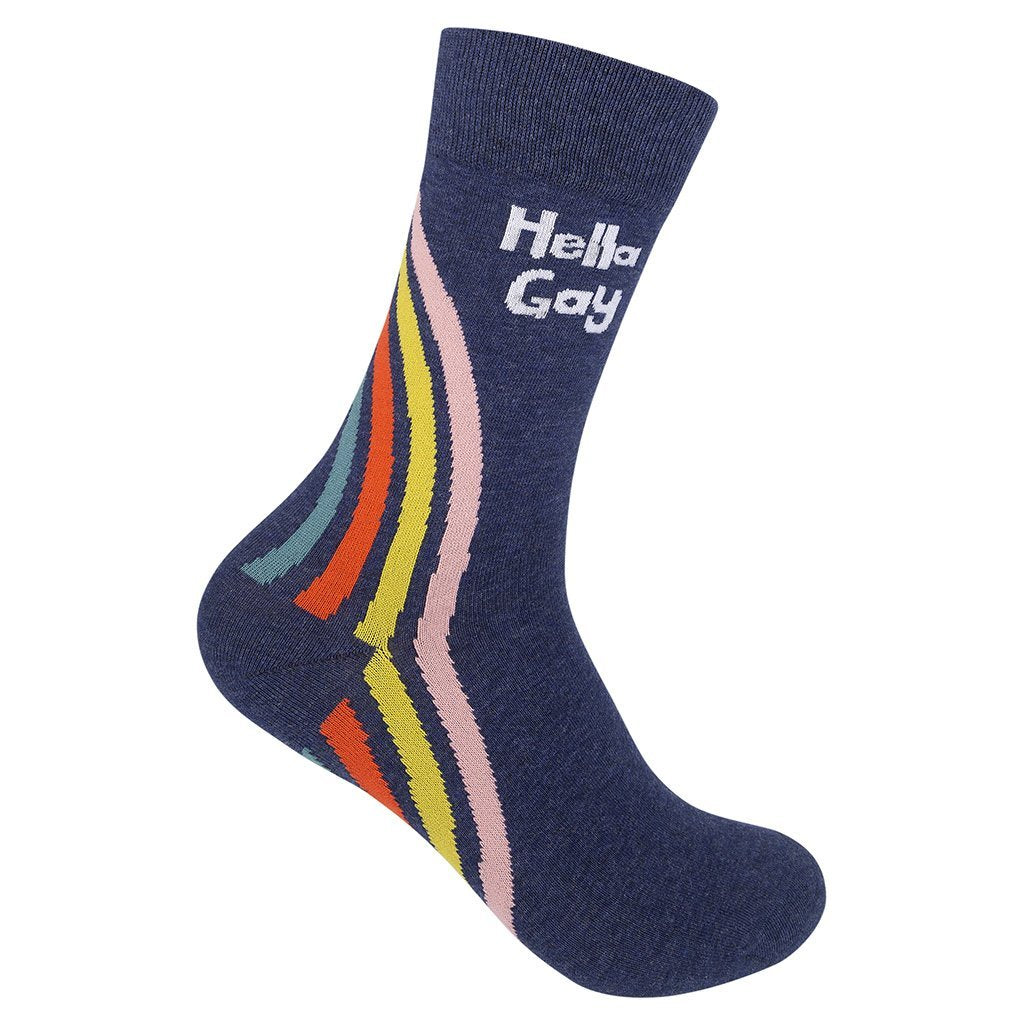 Hella Gay Socks Apparel & Accessories - Socks Funatic Paper Skyscraper Gift Shop Charlotte