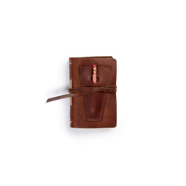 Epiphany Leather Journal with Pocket - Saddle