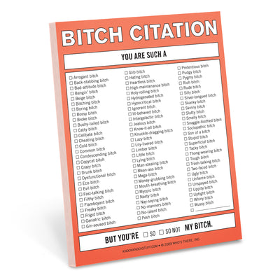 Bitch Citation Notepad
