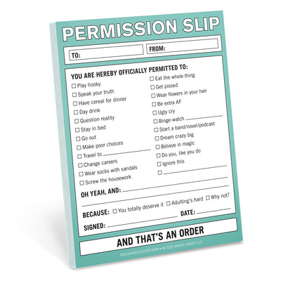 Permission Slip Nifty Notes Sticky notes Knock Knock  Paper Skyscraper Gift Shop Charlotte