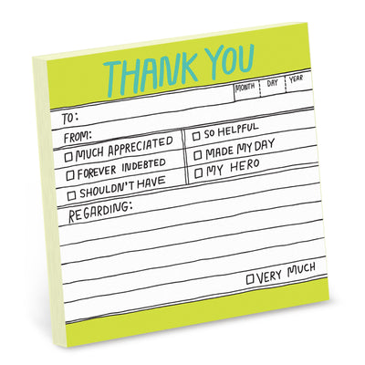 Hand-Lettered Thank You Sticky Notes Cards Knock Knock  Paper Skyscraper Gift Shop Charlotte