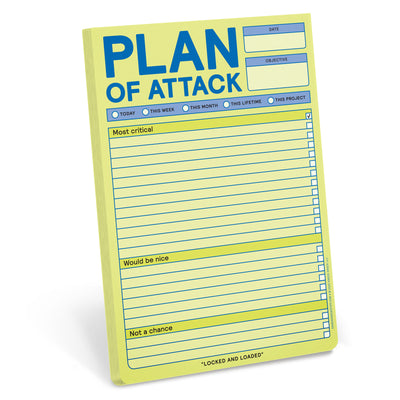 Plan of Attack Pad Notepads Knock Knock  Paper Skyscraper Gift Shop Charlotte