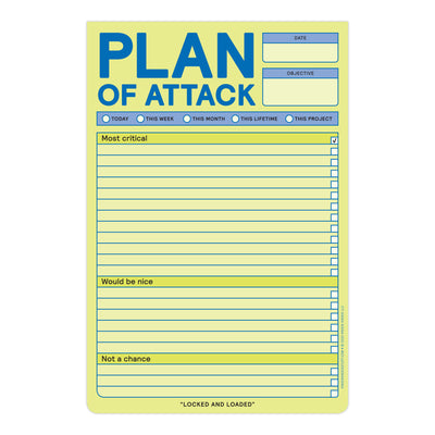 Plan of Attack Pad Notepads Knock Knock  Paper Skyscraper Gift Shop Charlotte