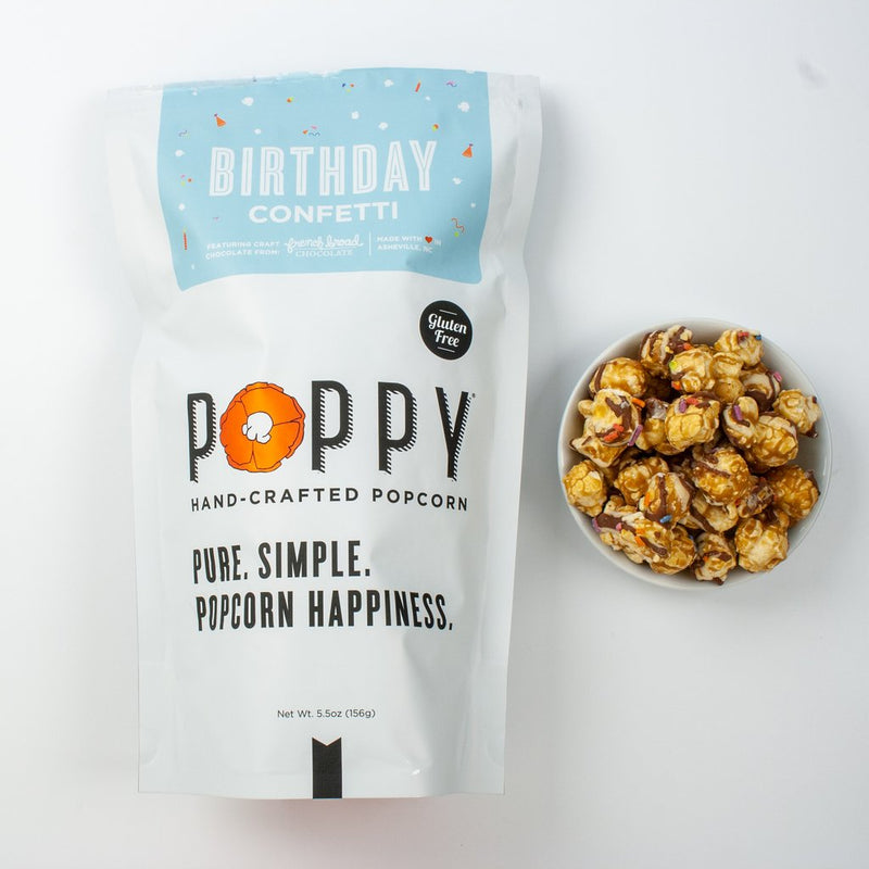 Birthday Confetti Popcorn Bag Food Poppy Handcrafted Popcorn  Paper Skyscraper Gift Shop Charlotte