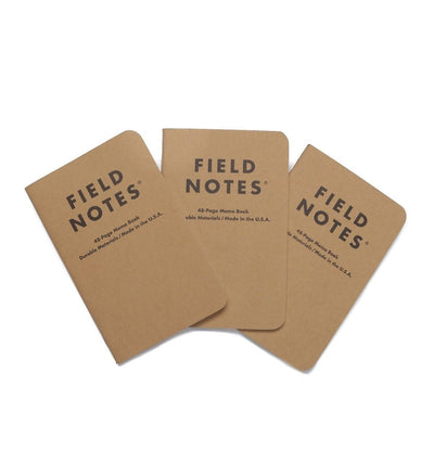 Field Notes | 3-Pack | Plain Paper | Brown Kraft Cover Notebooks Field Notes Brand  Paper Skyscraper Gift Shop Charlotte