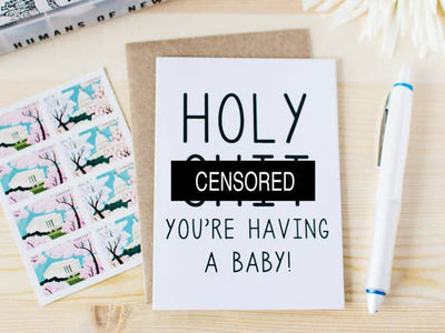 You Are Having A Baby Card |  New Baby Card Cards Honest AF Cards  Paper Skyscraper Gift Shop Charlotte
