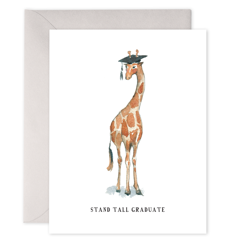 Stand Tall | Giraffe Grad Congrats Greeting Card: 4.25 X 5.5 INCHES