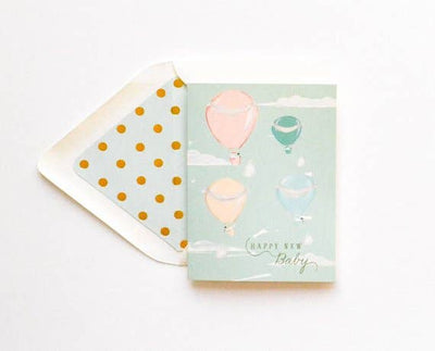 Happy New Balloon Baby | New Baby Card Cards The First Snow  Paper Skyscraper Gift Shop Charlotte