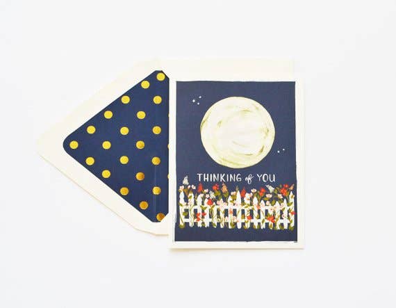 Thinking of you Moon Garden Greeting Card