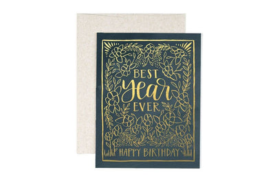 Best Year Ever | Birthday Card Cards 1canoe2 | One Canoe Two Paper Co.  Paper Skyscraper Gift Shop Charlotte