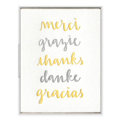 Thank You Languages | Thank You Card Cards INK MEETS PAPER  Paper Skyscraper Gift Shop Charlotte