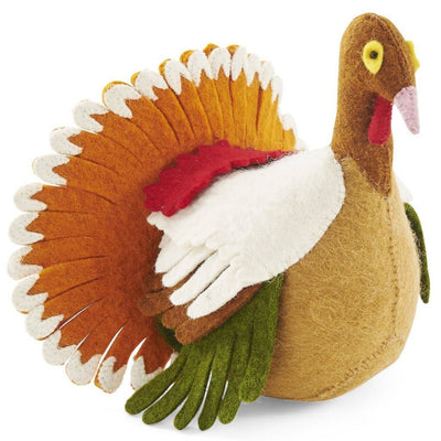 Handmade Decorative Turkey in Hand Felted Wool  Arcadia Home  Paper Skyscraper Gift Shop Charlotte
