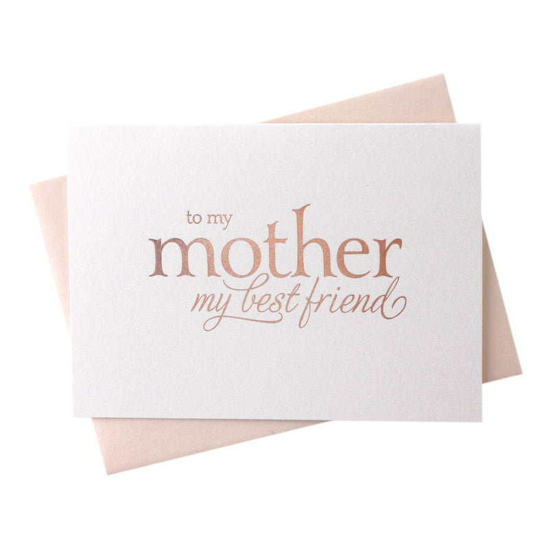 Foil To My Mother My Best Friend, Wedding Card to Mom
