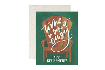 Retirement Chair | Retirement Card Cards 1canoe2 | One Canoe Two Paper Co.  Paper Skyscraper Gift Shop Charlotte