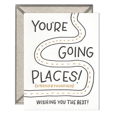 Going Places | Goodbye + Graduation Card Cards INK MEETS PAPER  Paper Skyscraper Gift Shop Charlotte