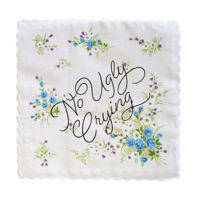 No Ugly Crying Handkerchief Accessories Boldfaced Goods  Paper Skyscraper Gift Shop Charlotte