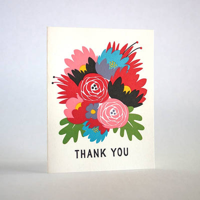 Thank You Bouquet | Thank You Card Cards Fugu Fugu Press  Paper Skyscraper Gift Shop Charlotte