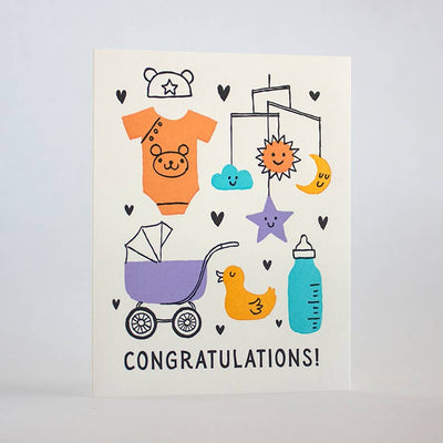 Baby Things | New Baby Card Cards Fugu Fugu Press  Paper Skyscraper Gift Shop Charlotte