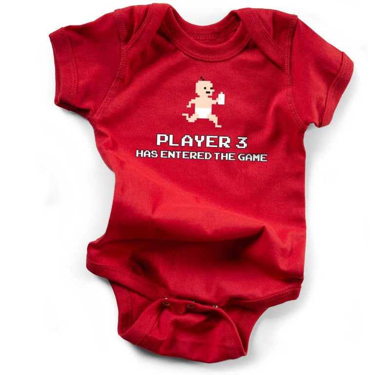 Player 3 Has Entered The Game Onesie 6-12M | Red