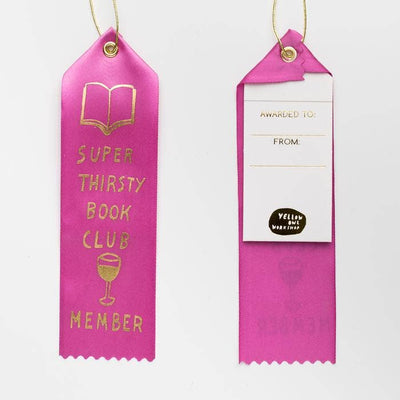 Thirsty Book Club Award Ribbon  Yellow Owl Workshop  Paper Skyscraper Gift Shop Charlotte