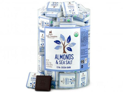 Organic Almond & Sea Salt Extra Dark Square Confectionery Lake Champlain Chocolates  Paper Skyscraper Gift Shop Charlotte