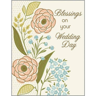 With Scripture Wedding Card - Gold Wedding Flowers Cards GINA B DESIGNS  Paper Skyscraper Gift Shop Charlotte