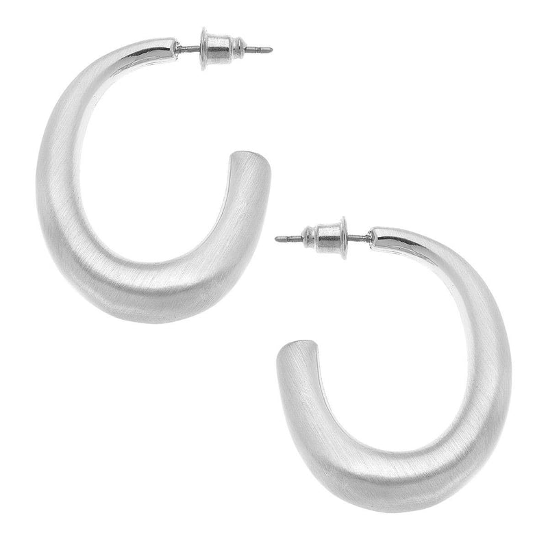 Naomi Satin Hoop Earrings