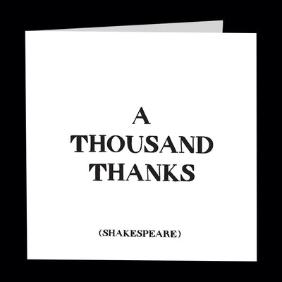 "a thousand thanks" card Cards Quotable Cards  Paper Skyscraper Gift Shop Charlotte