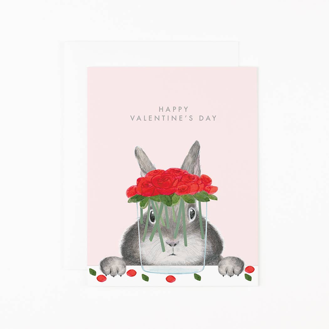 Bunny with Roses Card Cards Dear Hancock  Paper Skyscraper Gift Shop Charlotte