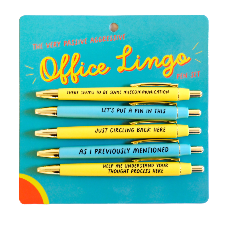 The (Very Passive Aggressive) Office Lingo Pen Set (funny) Paper