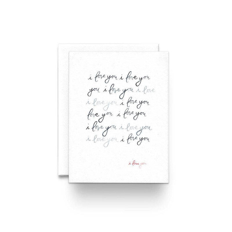 I Love You Watercolor Greeting Card