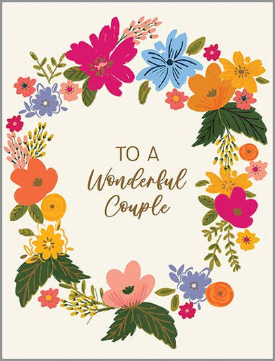 Anniversary card - Flower Wreath Cards GINA B DESIGNS  Paper Skyscraper Gift Shop Charlotte