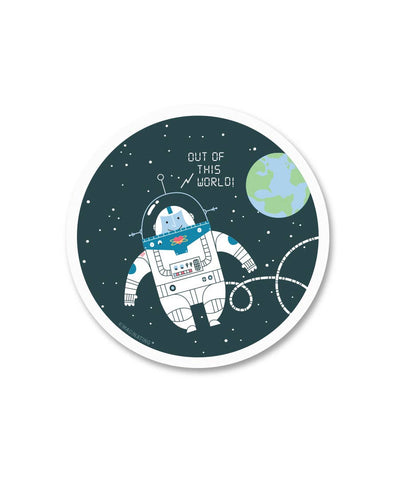 Out of this World (3" Round Sticker) Stickers Maginating  Paper Skyscraper Gift Shop Charlotte