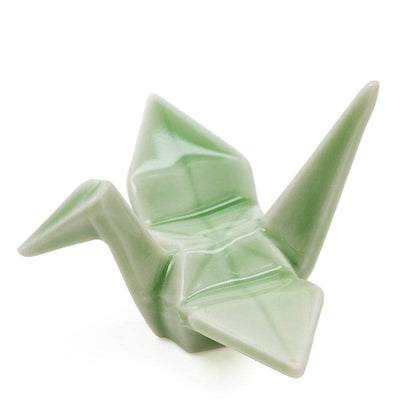 Buy your Origami Crane Green Ceramic at PaperSkyscraper.com