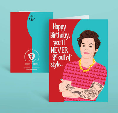Harry Styles Birthday Card Cards Citizen Ruth  Paper Skyscraper Gift Shop Charlotte