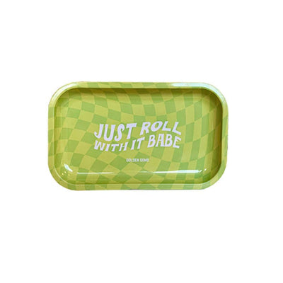 Just Roll with it Babe - Medium Tray: Acid Lime Checker Trays Golden Gems  Paper Skyscraper Gift Shop Charlotte
