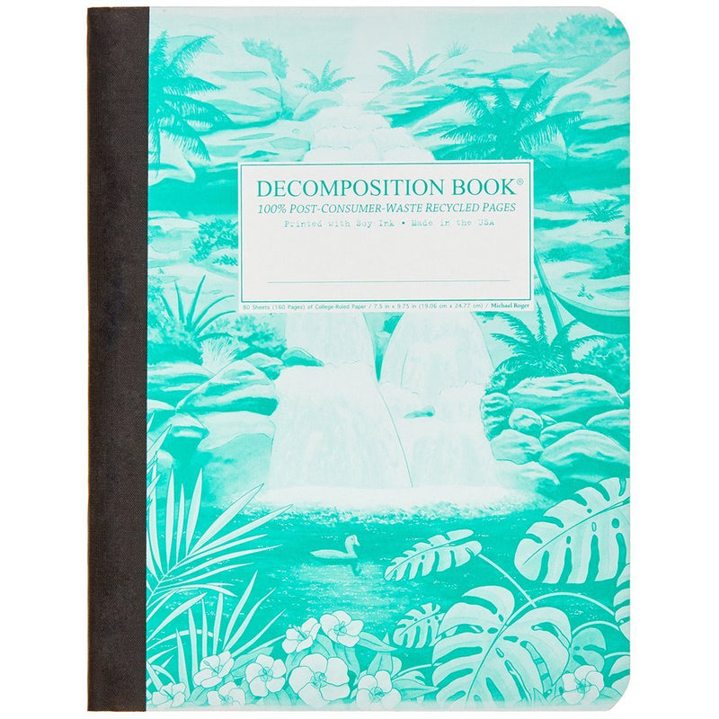 Decomposition Book | Hawaiian Waterfall Notebooks Michael Roger Press  Paper Skyscraper Gift Shop Charlotte