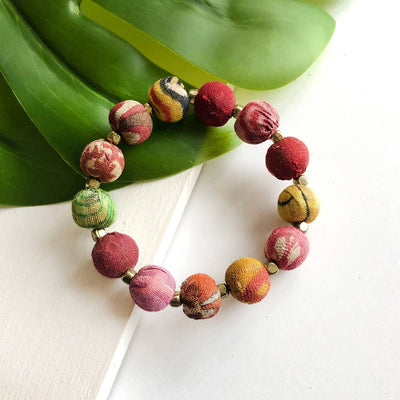 Small Kantha Bauble Bracelet Jewelry World Finds  Paper Skyscraper Gift Shop Charlotte