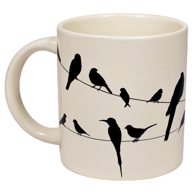 Color Changing Mug | Birds on a Wire Mugs Unemployed Philosophers Guild  Paper Skyscraper Gift Shop Charlotte