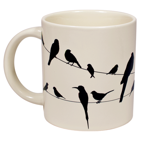 Color Changing Mug | Birds on a Wire Mugs Unemployed Philosophers Guild  Paper Skyscraper Gift Shop Charlotte