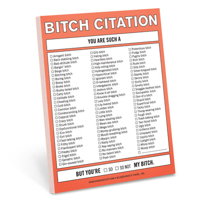 Check out our Bitch Citation Notepad now at PaperSkyscraper.com