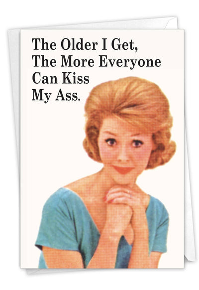 All Occasions Card  - Everyone Kiss My Ass (Blank Card) Cards NobleWorks  Paper Skyscraper Gift Shop Charlotte