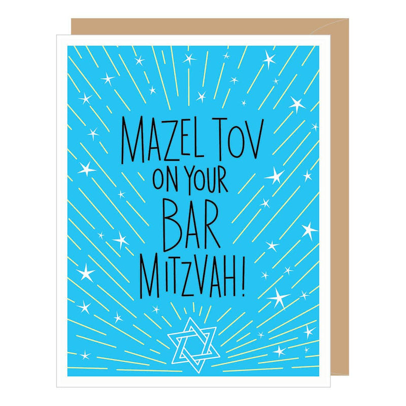 Bar Mitzvah Stars, Mazel Tov Card