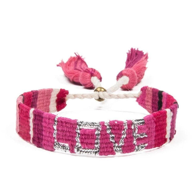 Atitlan Love Bracelet - Pink & Red